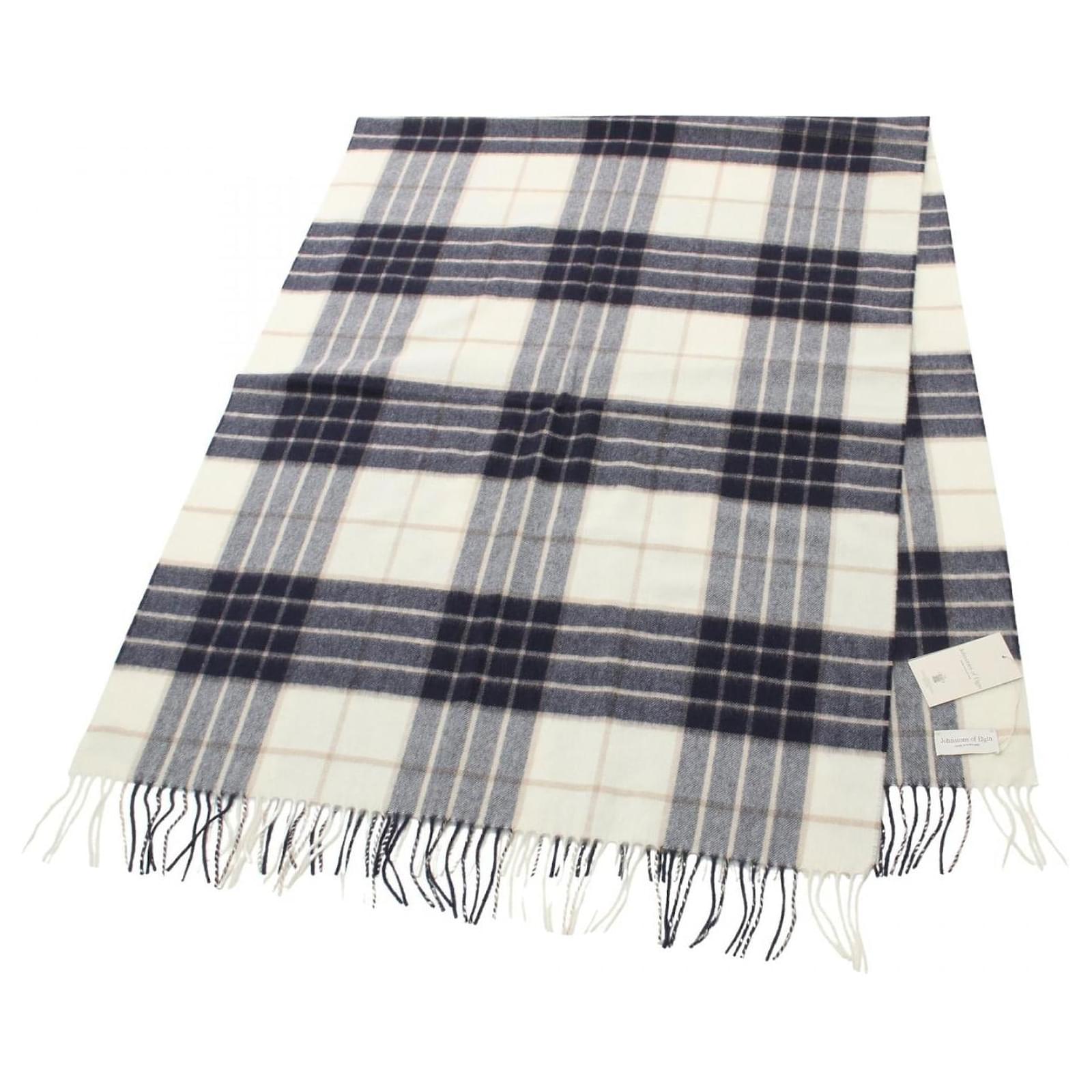 & Other Stories Johnstons Cashmere Scarf WA56RU5380 White Blue Beige Navy blue  ref.2290847