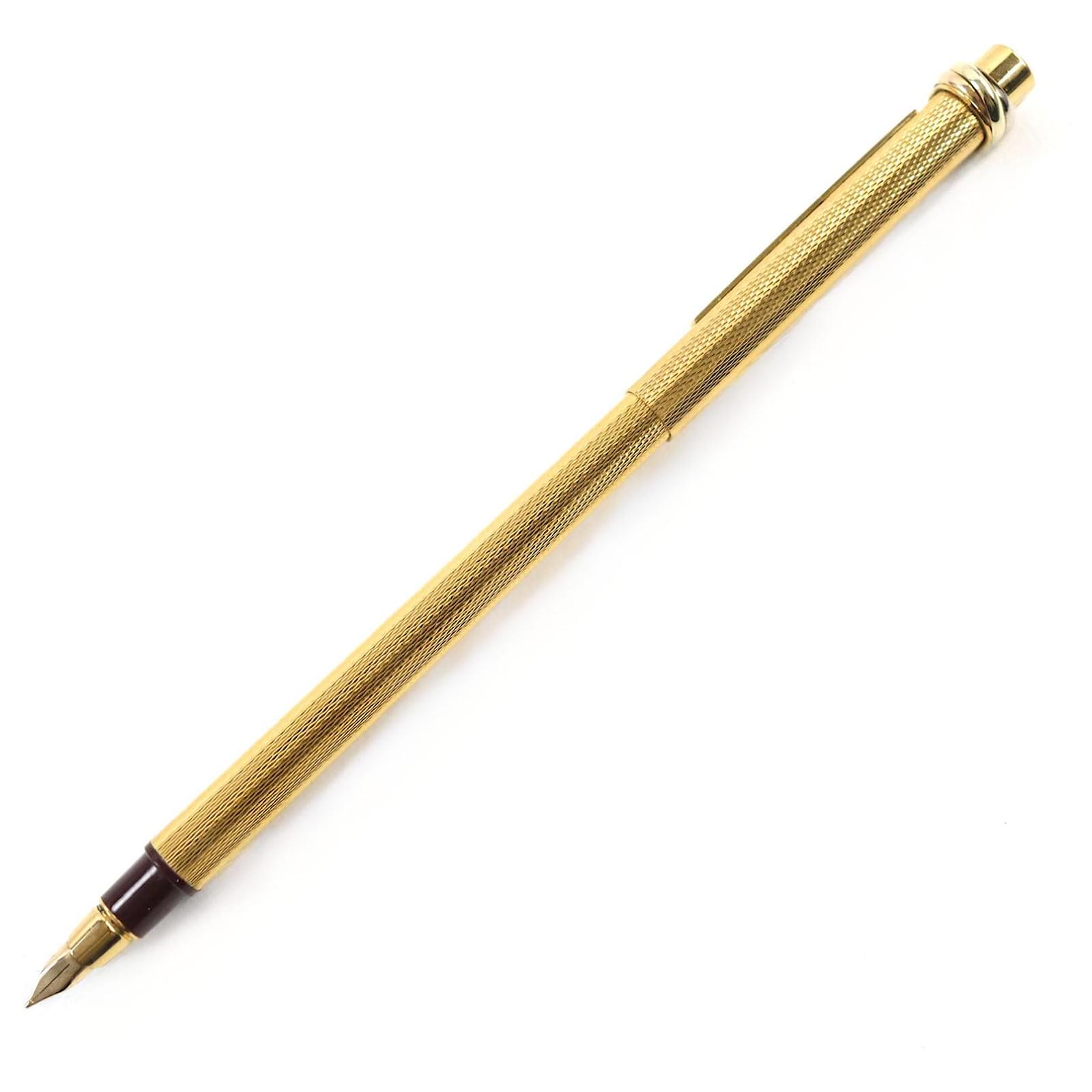 Cartier Trinity Fountain Pen Gold Golden Metal  ref.1698217