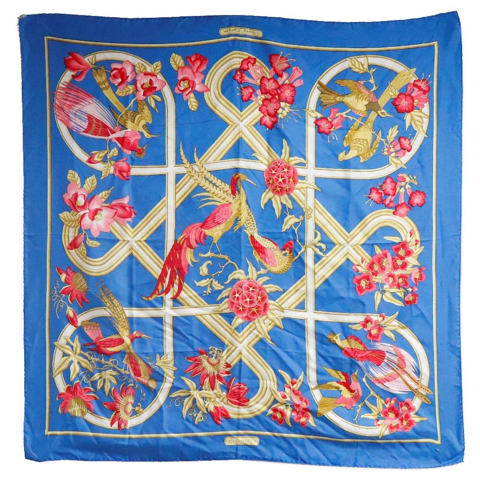 Hermès Hermes Silk Scarf Carré 90 Blue  ref.1794464
