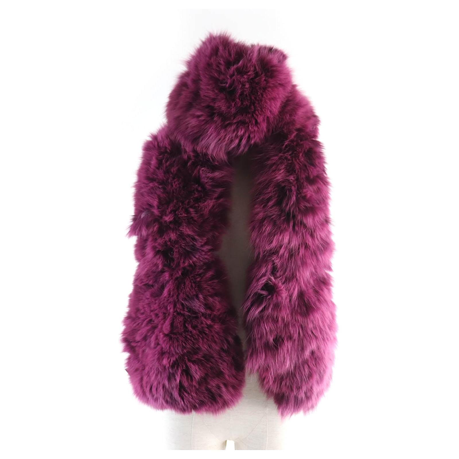 LOEWE Fox Fur Shawl Purple Women  ref.1704716