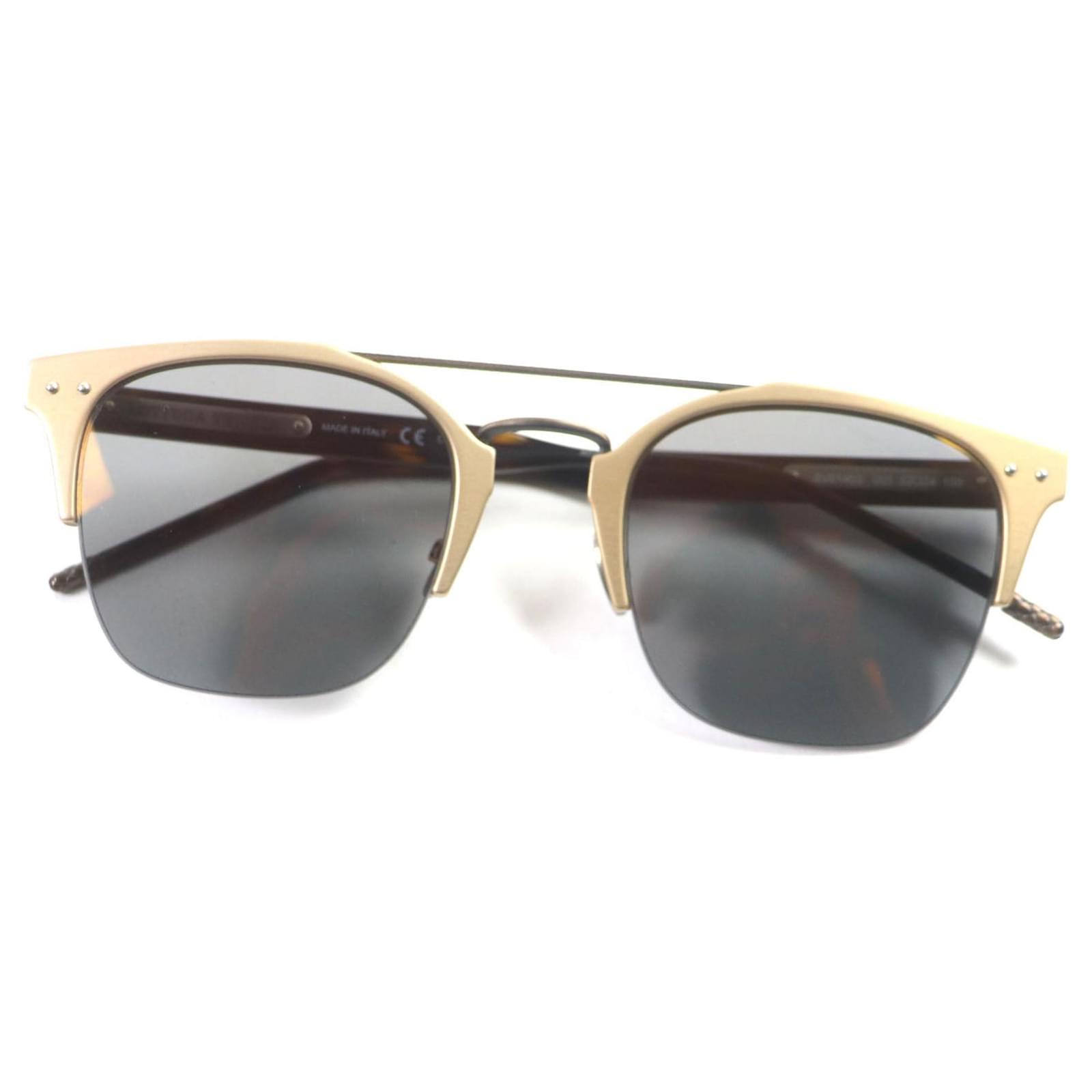 Bottega Veneta Aluminum Sunglasses Gold Brown  ref.1703432