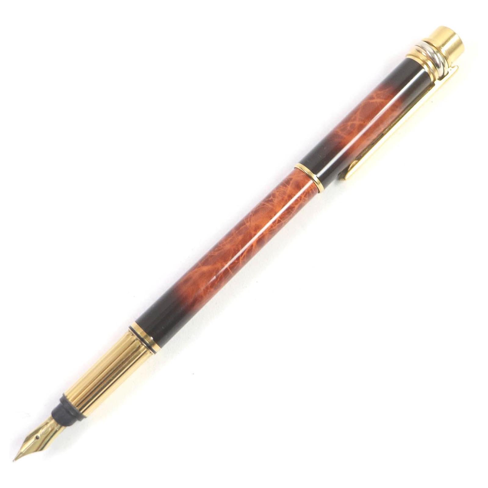 Cartier Trinity Fountain Pen 18K F Nib Brown Gold  ref.1738734