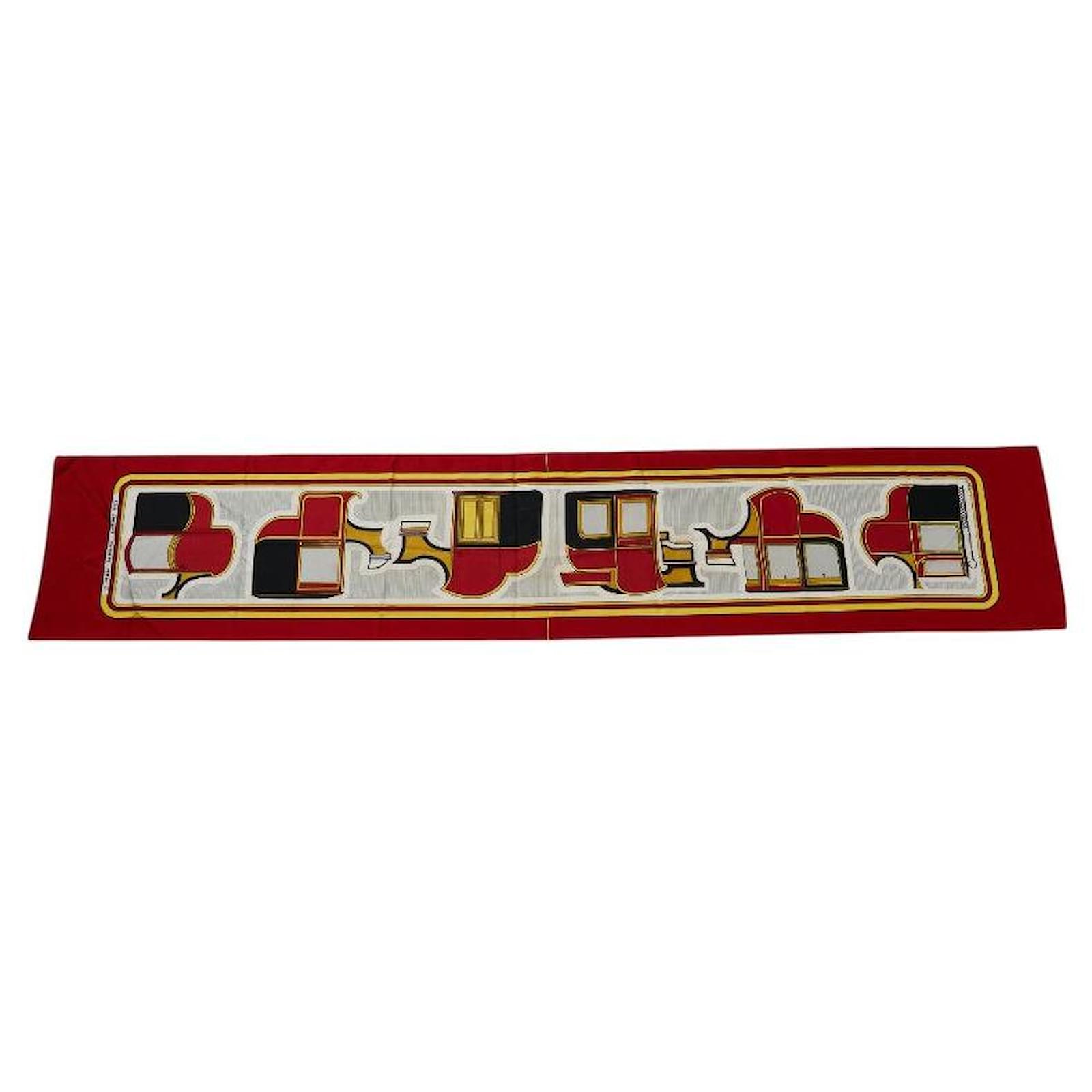 Hermès Hermes Silk LES COUPES Scarf Red  ref.2289930