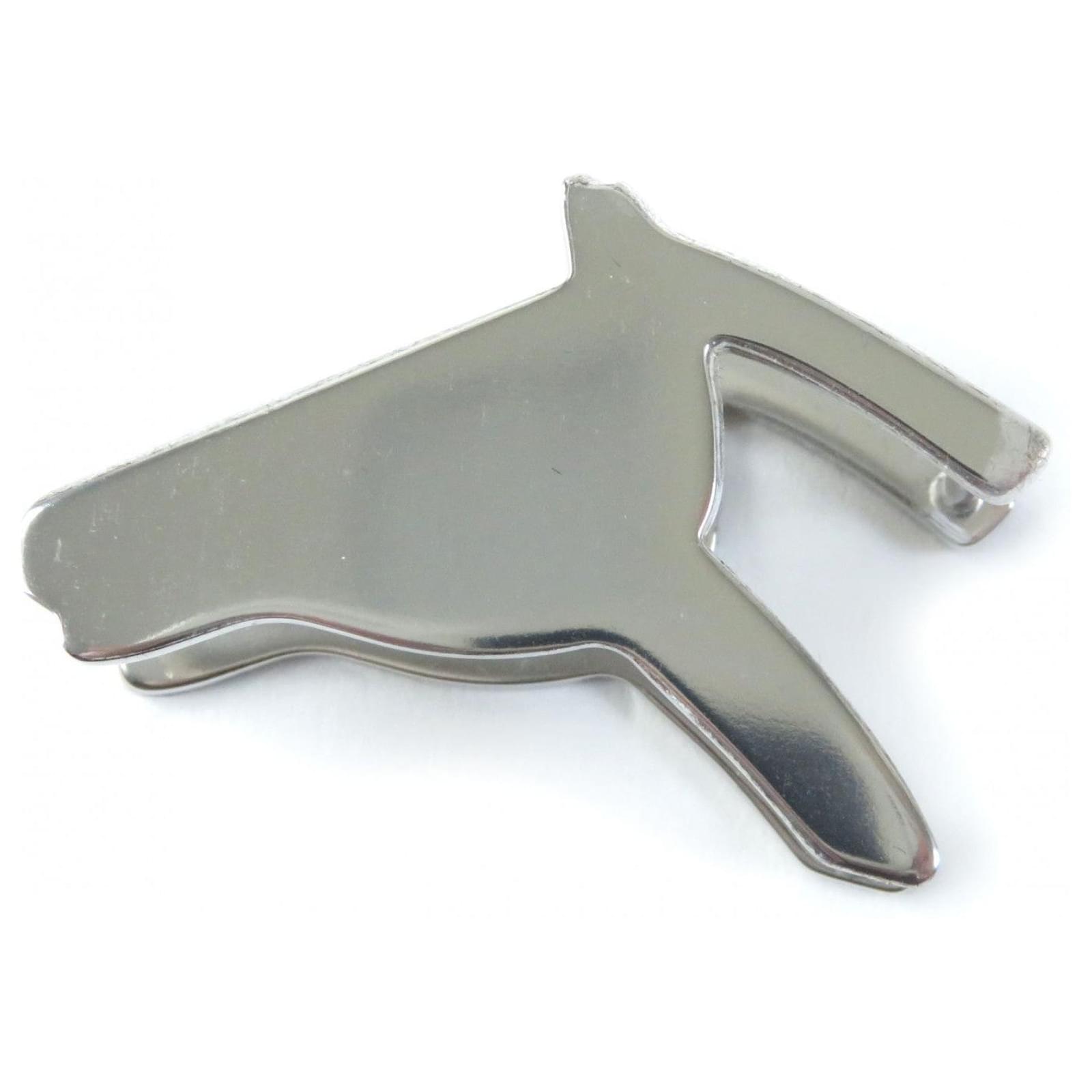 Hermès Hermes Cadrige Horse Twilly Scarf Ring Silvery Metal  ref.1696943