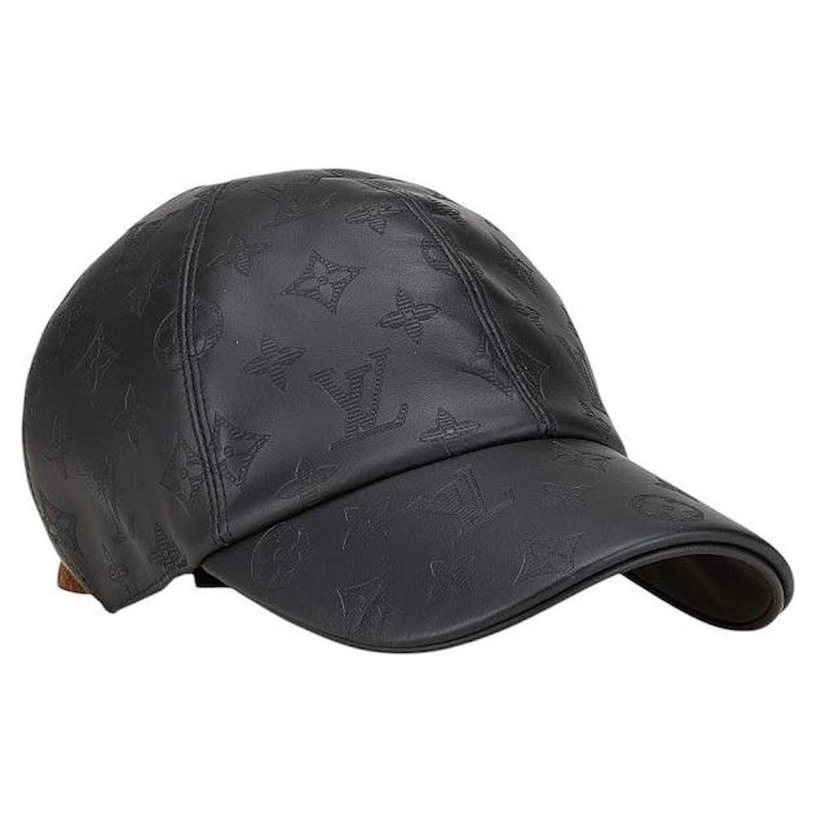 Céline Louis Vuitton Monogram Shadow Leather Cotton Cap M76580 Black  ref.2289469