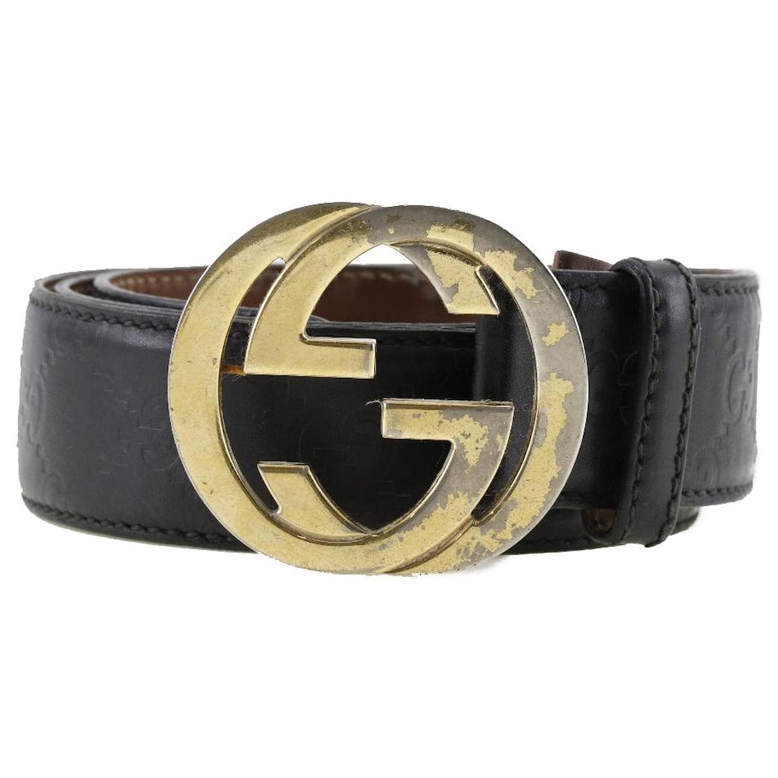 Gucci Interlocking Leather Belt Black  ref.1795785