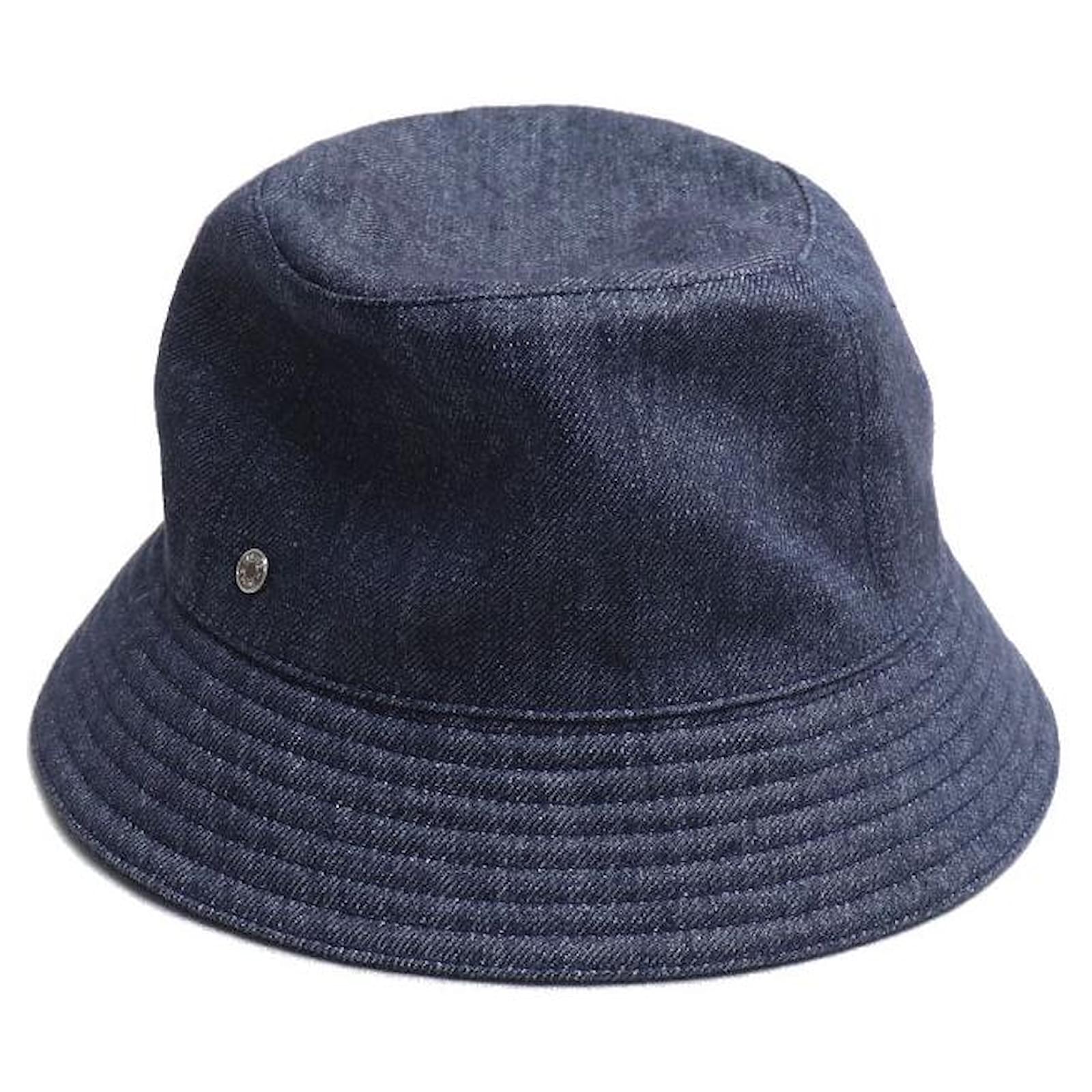 Hermès Hermes Bob Eden Bucket Hat Navy Blue Navy blue Cloth  ref.2327173