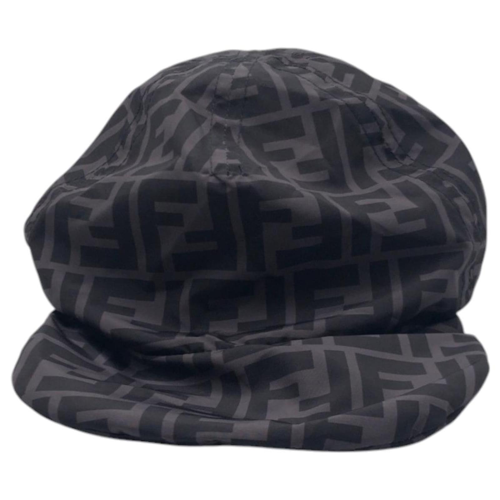 Fendi Nylon Zucca Cap FXQ825 Black  ref.2085656