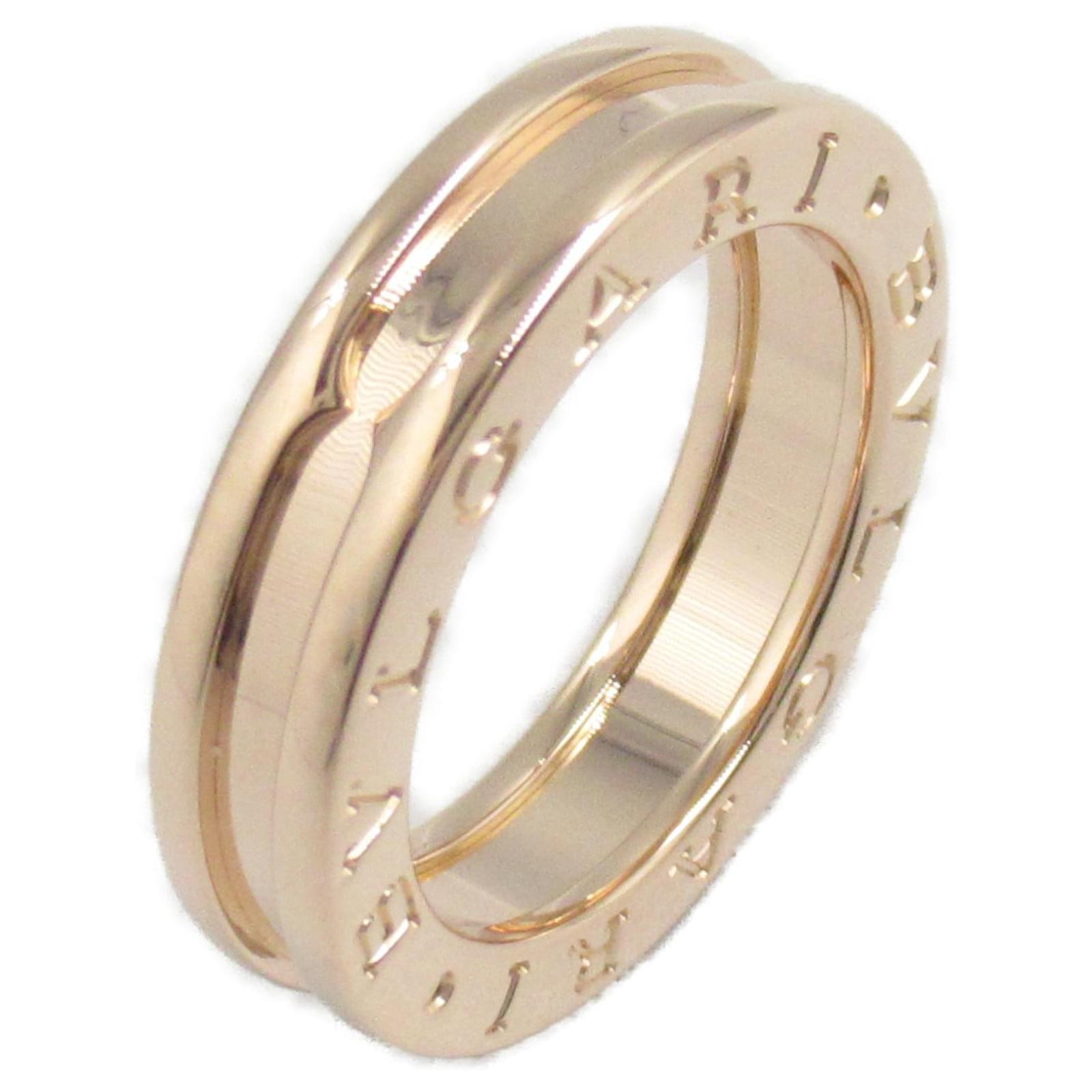Bulgari Bvlgari B-zero1 Au750 Ring Size 8.5 Golden Metal  ref.2326889