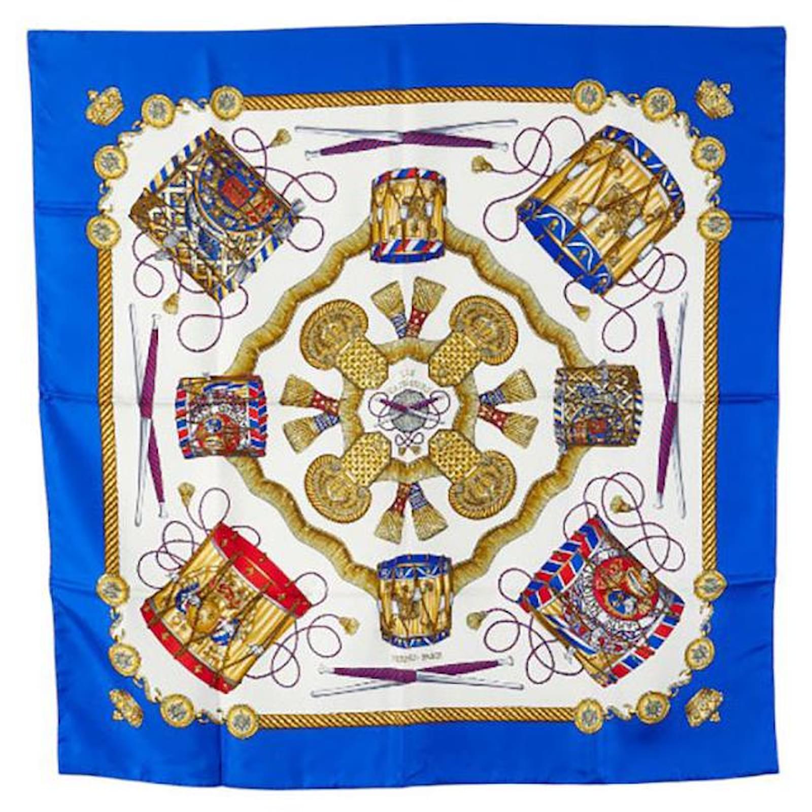Hermès Hermes LES TAMBOURS Silk Scarf Multiple colors  ref.2326775