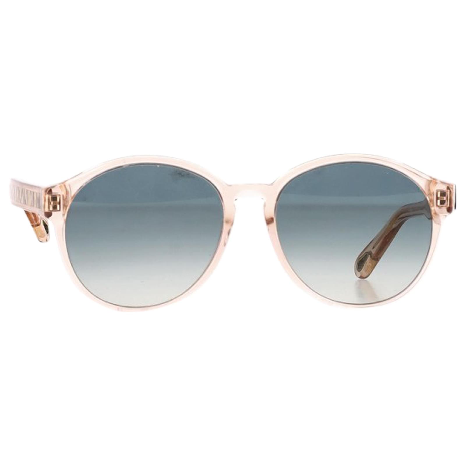 Chloé CE762S Round UV Sunglasses in Pink Acetate Blue Light blue Acrylic Resin  ref.2325790