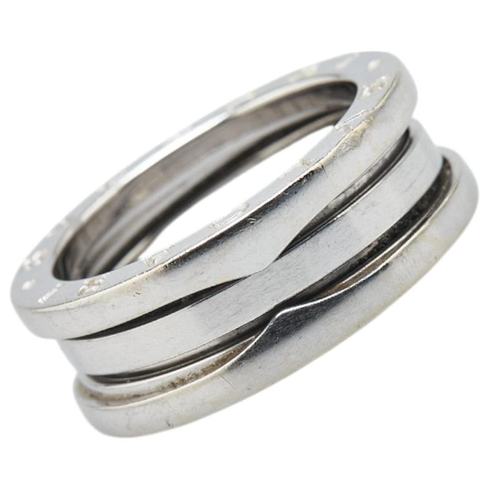 Bulgari BVLGARI K18 White Gold B.zero1 Ring Size 12 Silver Silvery Metal  ref.2324666