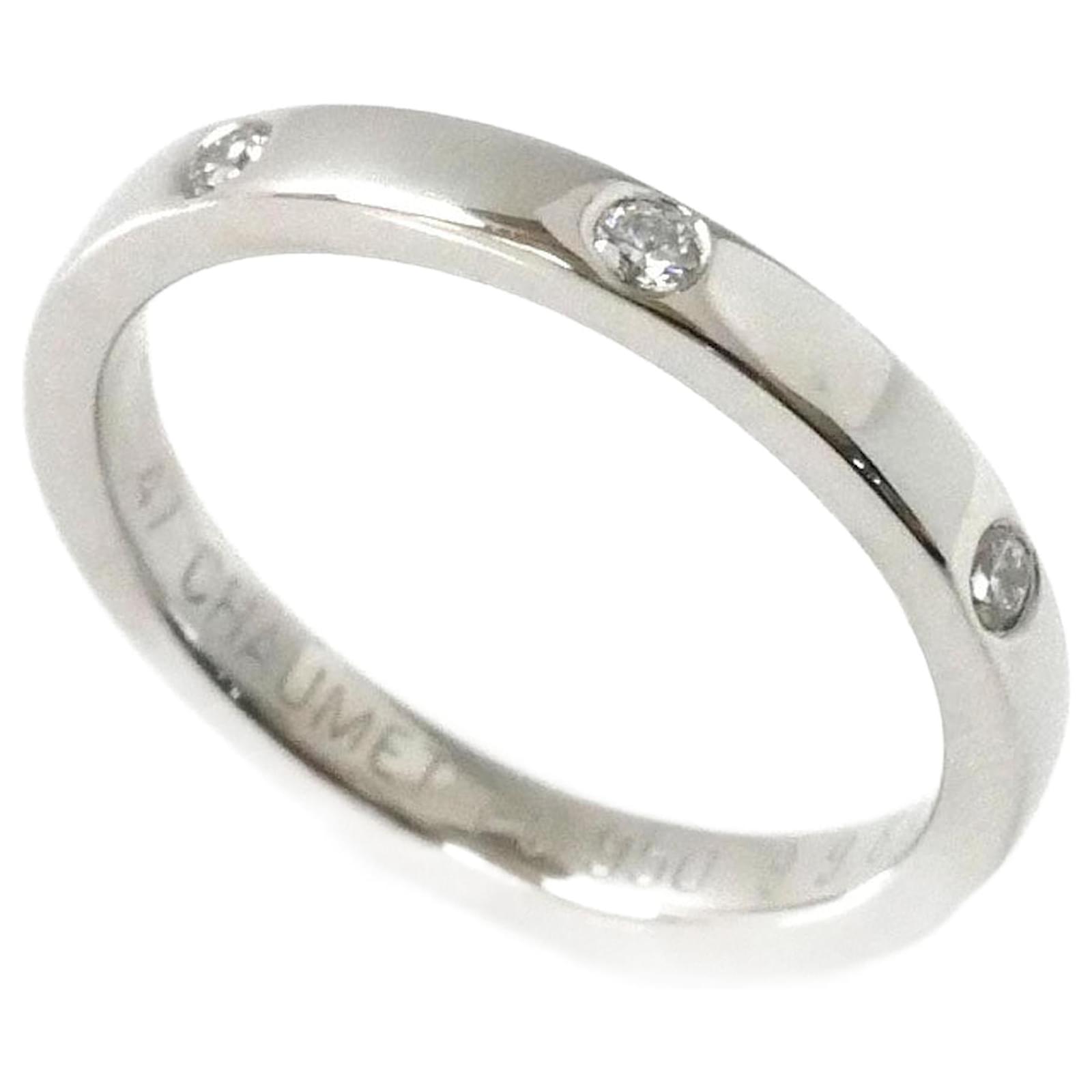 Chaumet Platinum Diamond Eternal Ribbon Ring Metal  ref.2324225