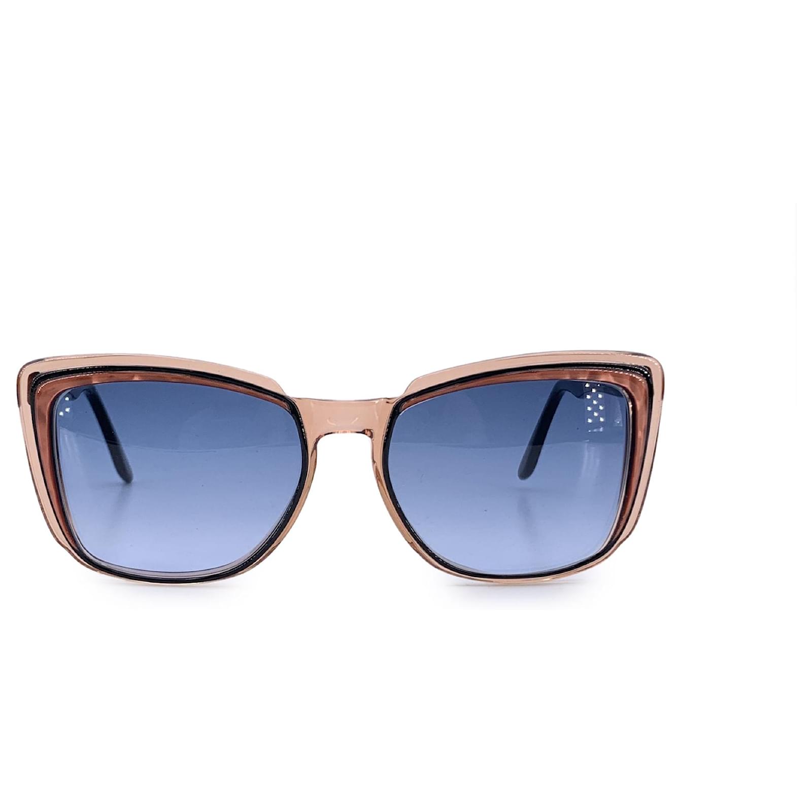 Yves Saint Laurent Vintage Black Beige Sunglasses CUPIDON 55/16 140mm Plastic  ref.2324173