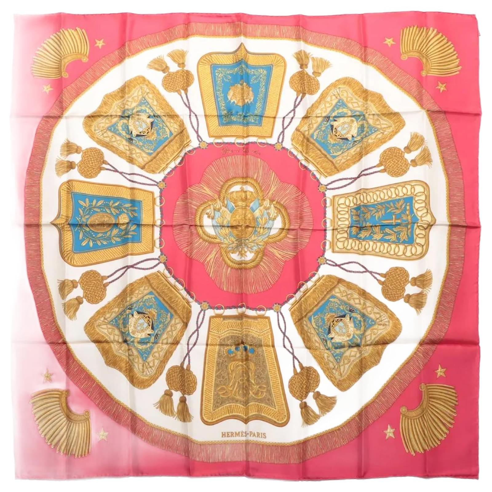 Hermès Carré 90 "Poste et Cavalerie" Silk handkerchief in Red  ref.2322614