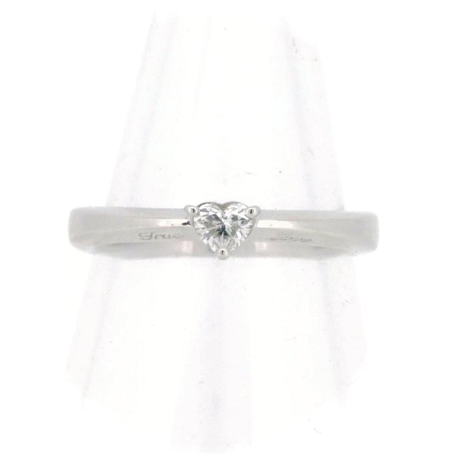& Other Stories 4℃ Heart Shape Diamond Ring Pt950 Platinum  ref.2085608