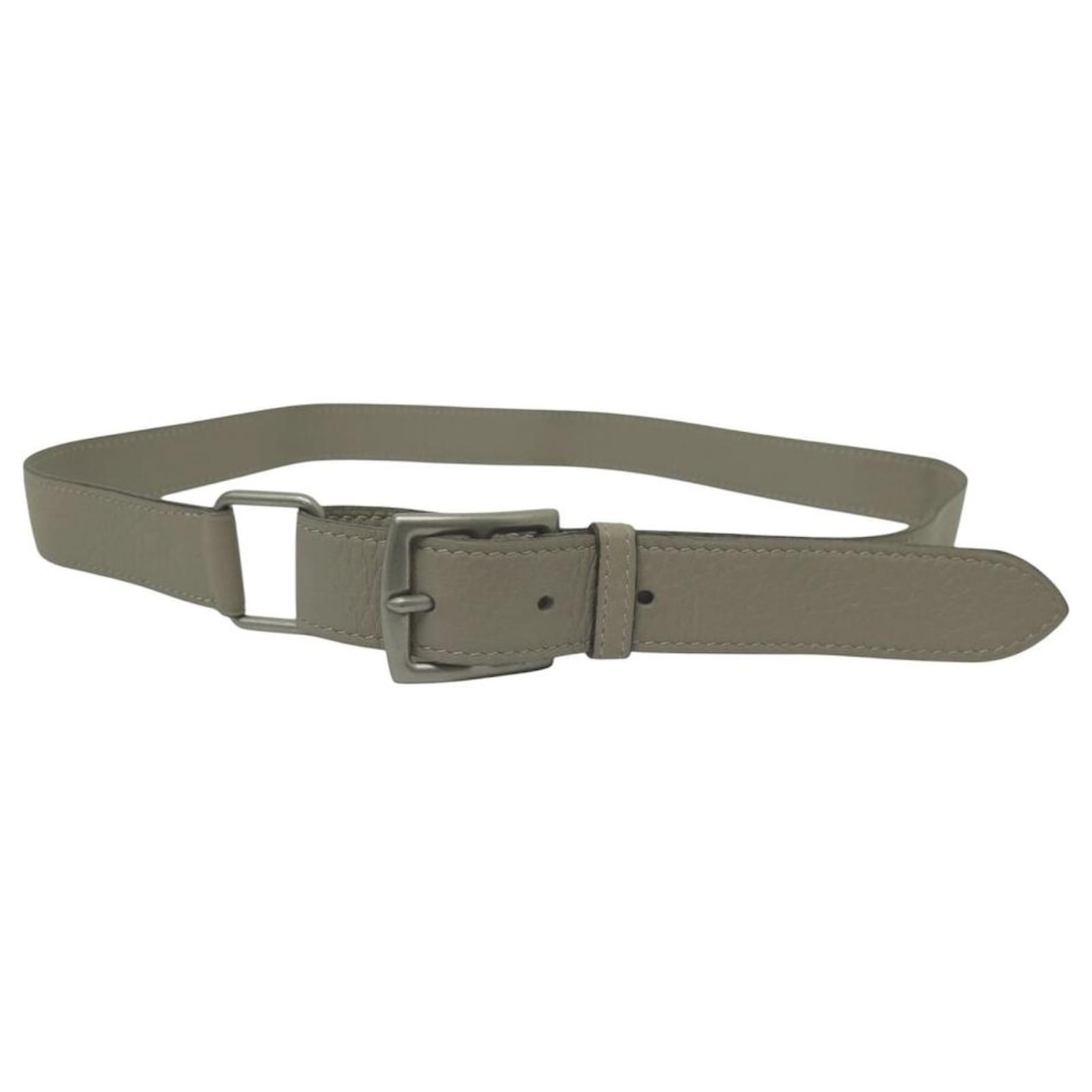 Hermès NINE HERMES ETRIVIERE SPORT 26MM T 83 IN TOUPE GRAINED LEATHER BELT Grey  ref.2130085