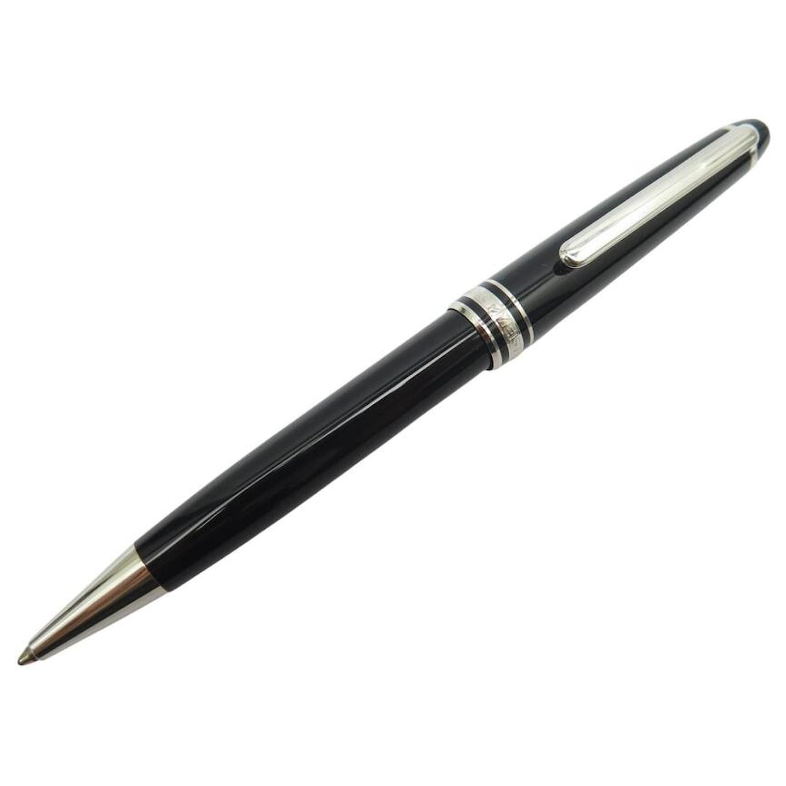 NINE MONTBLANC MEISTERSTÜCK CLASSIC PLATINUM BALLPOINT PENS MB2866 Black Resin  ref.2267347