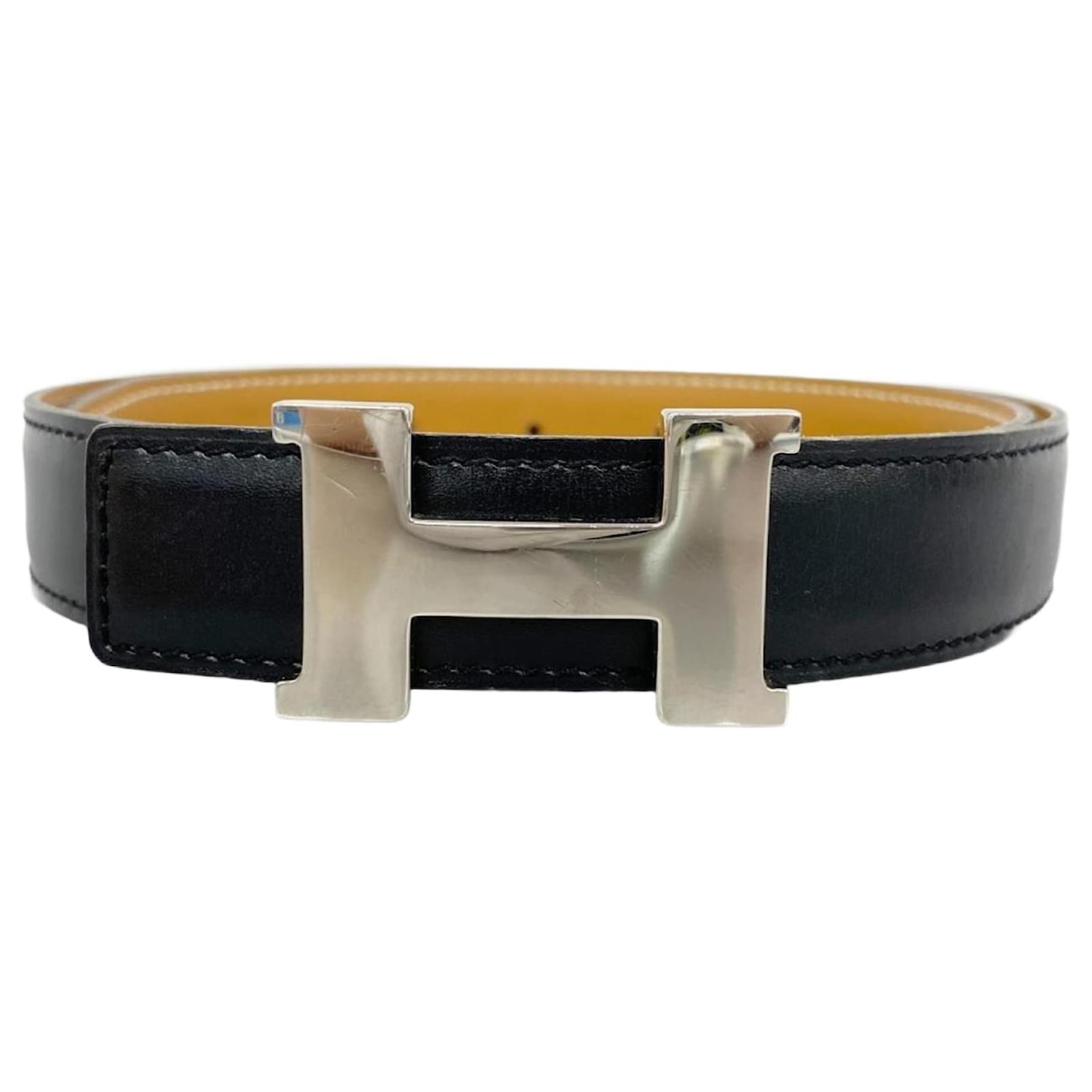 Hermès Hermes Constance Box Calf Leather Belt Black  ref.2268827