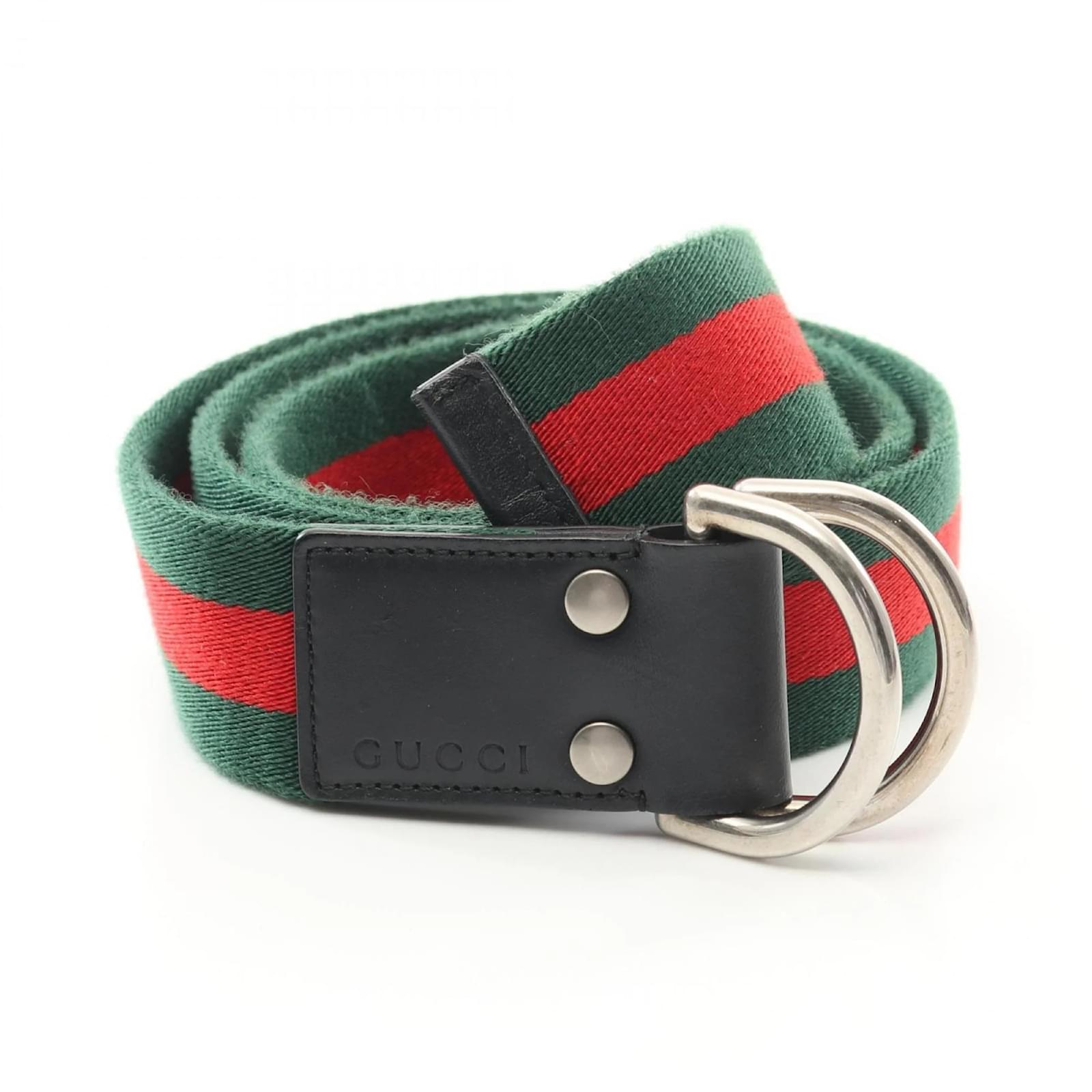 Gucci Sherry Line Belt Black Red Green  ref.2320344