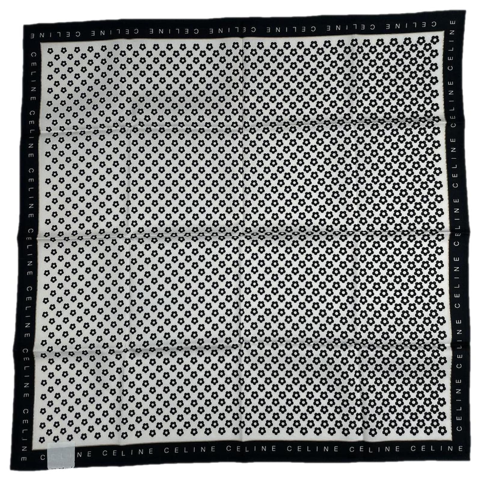 Céline Celine Black Silk Scarf  ref.2319277