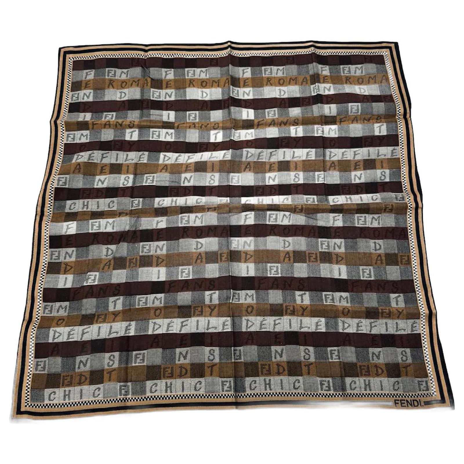 Vintage Fendi Scarf Brown Silk  ref.2319228