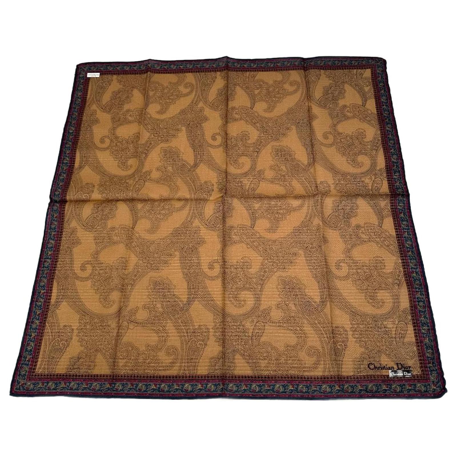 Vintage Dior Scarf Brown Silk  ref.2319160