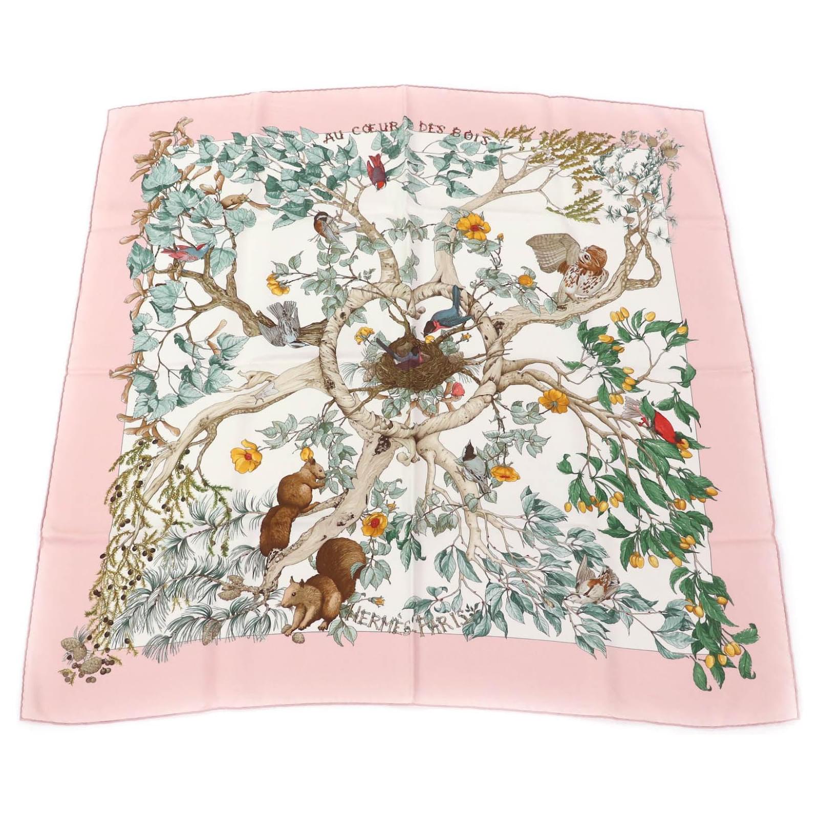 Hermès Hermes AU COEUR DES BOIS Silk Scarf Multiple colors  ref.2316466