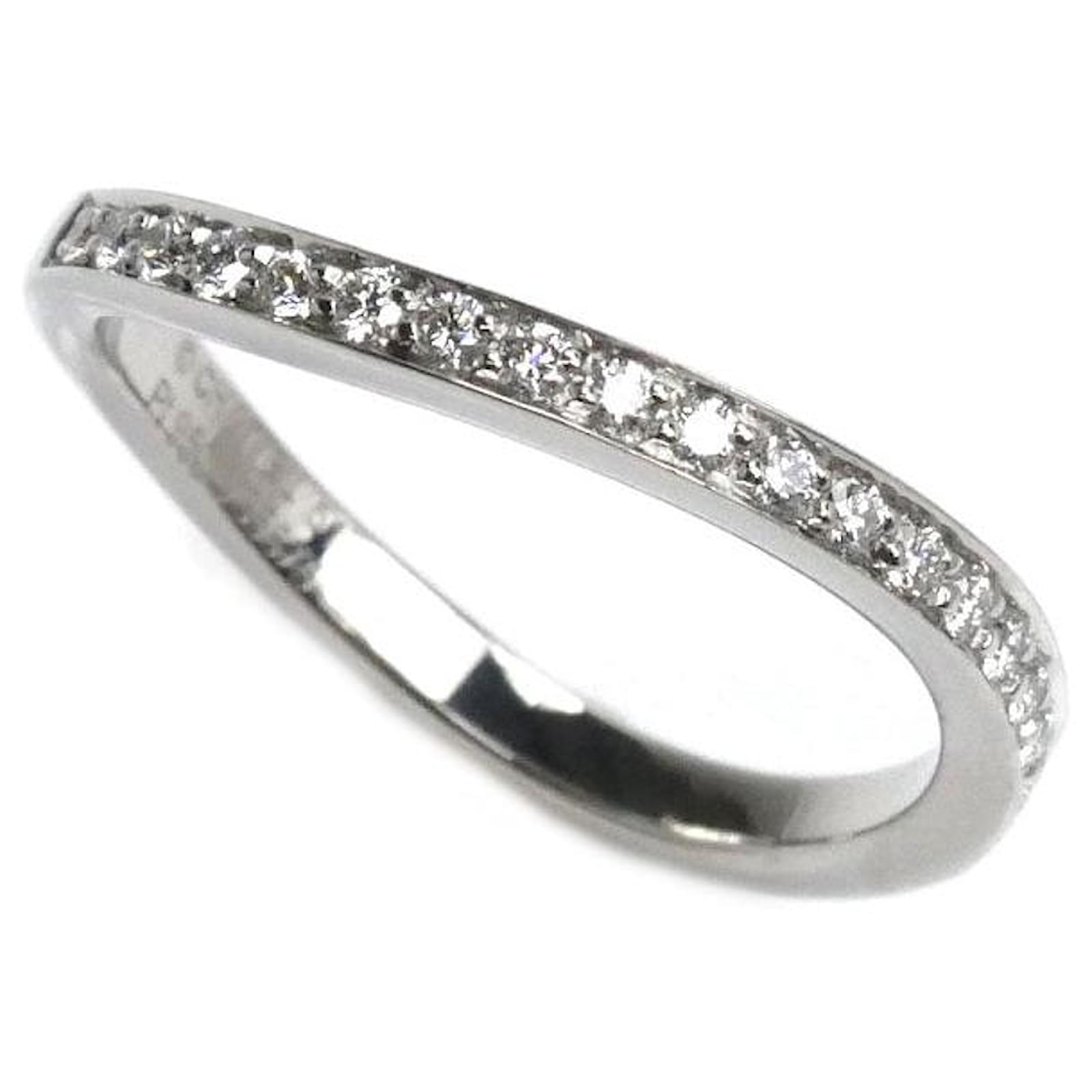 Chanel Pt950 Platinum Diamond Eternity Ring Silvery Metal  ref.2315978