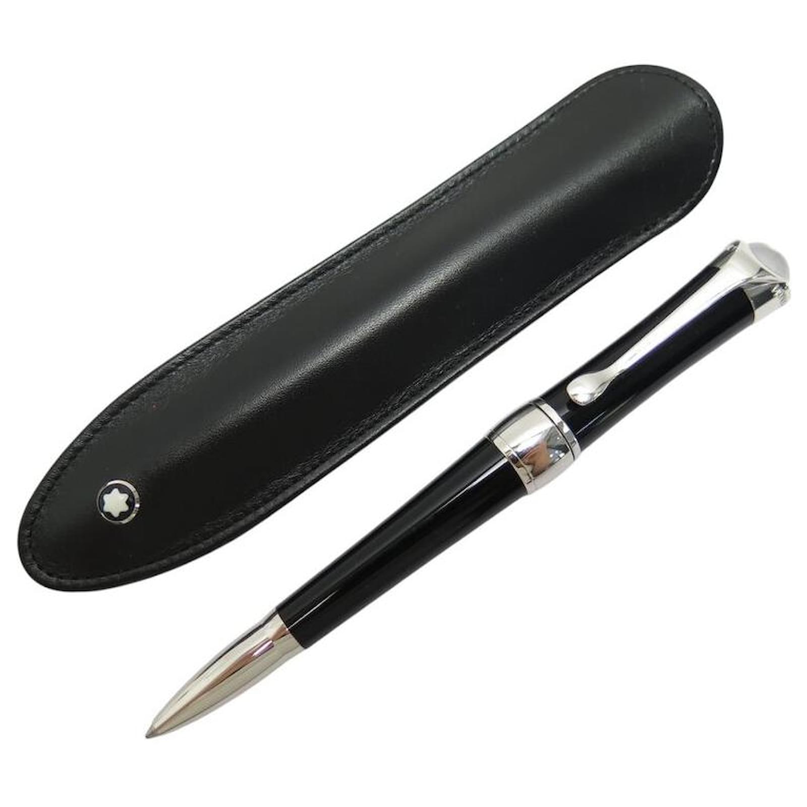 MONTBLANC BALLPOINT PEN ETOILE DE MONTBLANC 103379 SAPPHIRE BALLPOINT CASE PEN Black Resin  ref.2242405