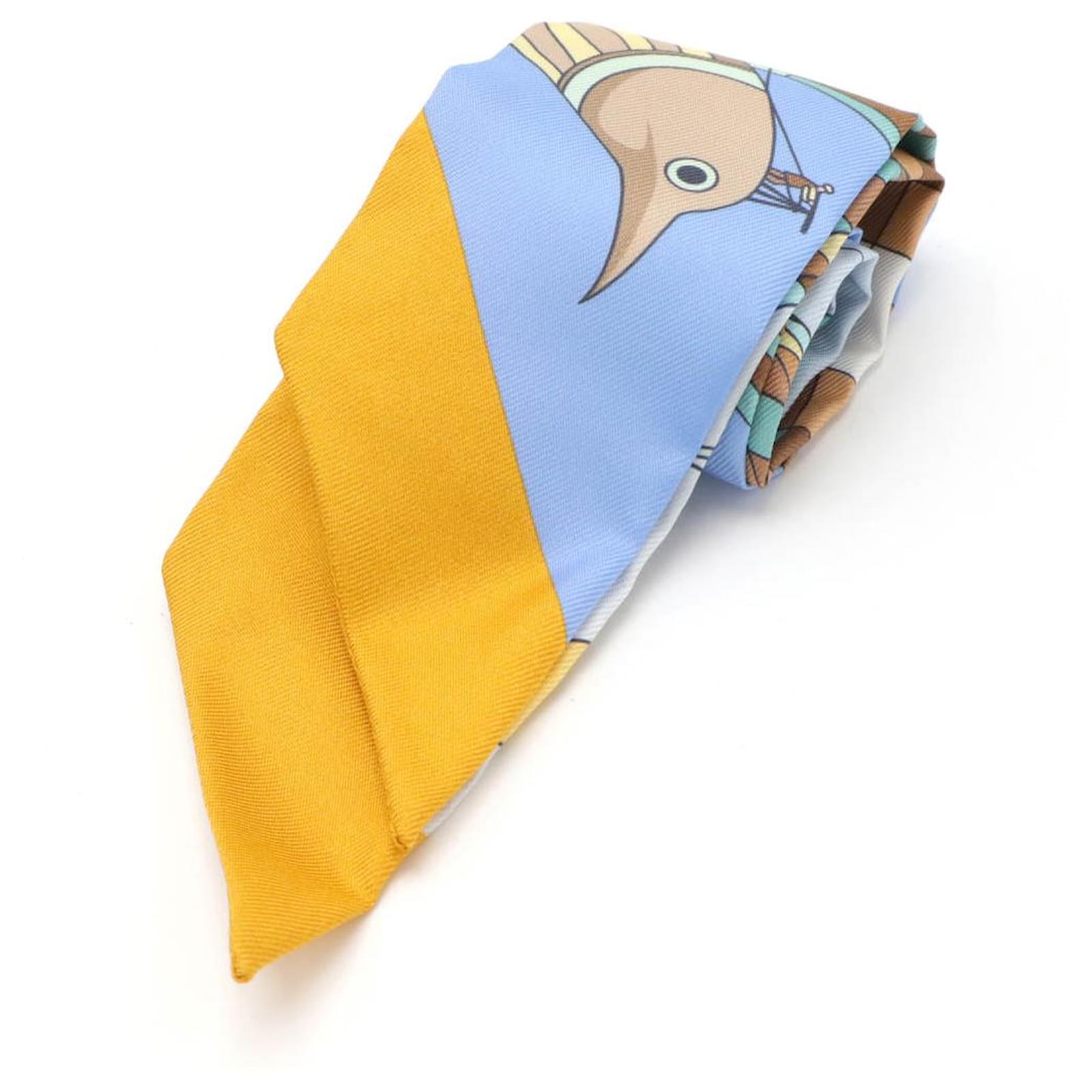 Hermès Hermes 100% Silk Les Folies du Ciel Scarf Blue  ref.2311263