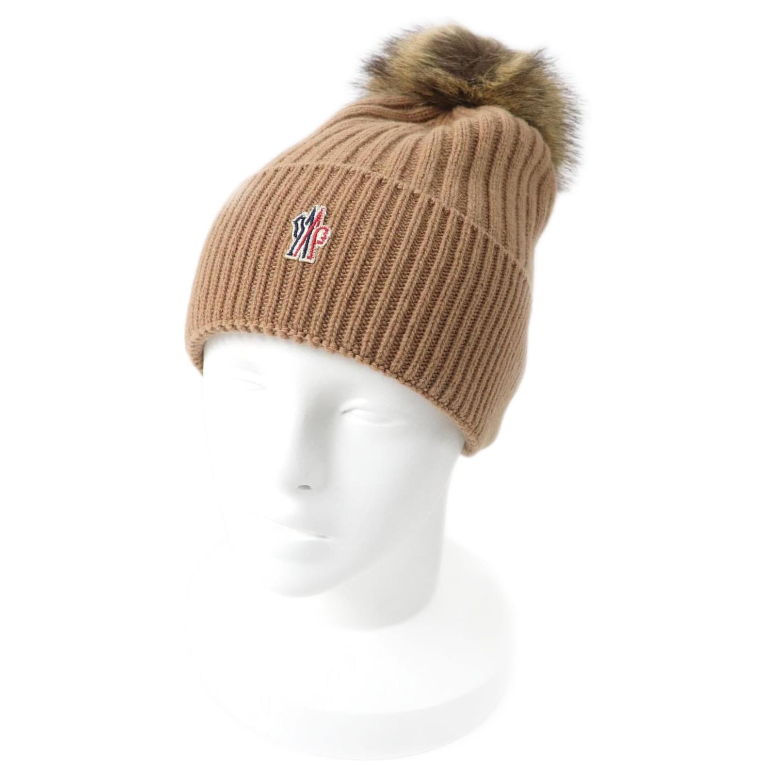 Moncler BERRETTO TRICOT Knit Hat Brown  ref.2310095