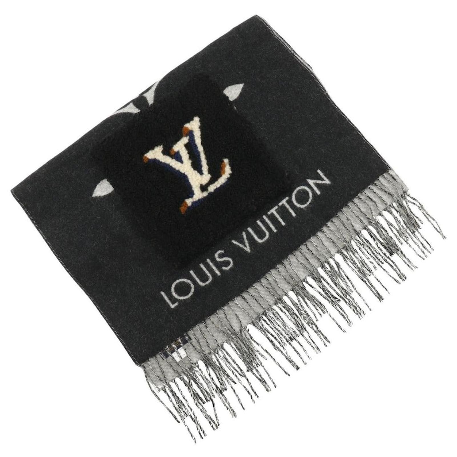 Louis Vuitton Cashmere Reykjavik Scarf M76567 Black  ref.2302104