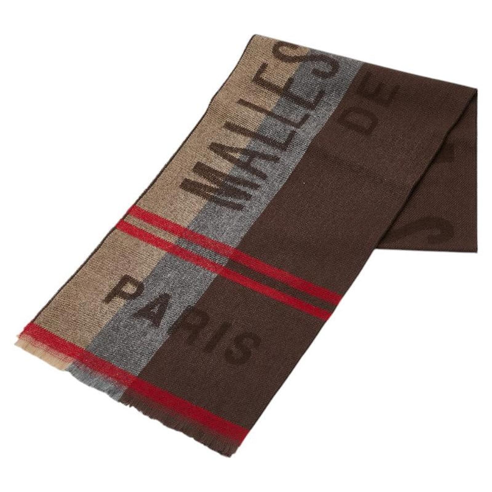 Louis Vuitton Wool Cashmere Scarf 408793 Brown  ref.2299433