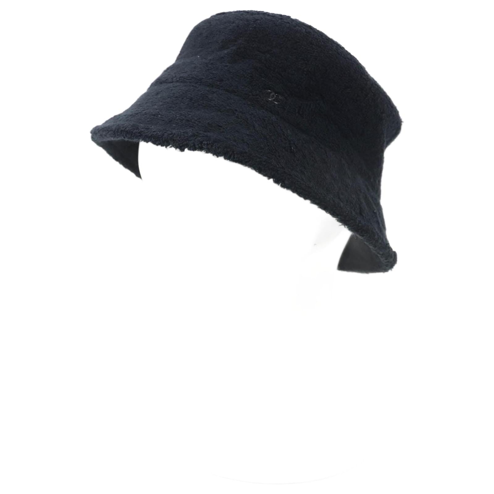 Chanel Cotton Bucket Hat Black S  ref.2298718