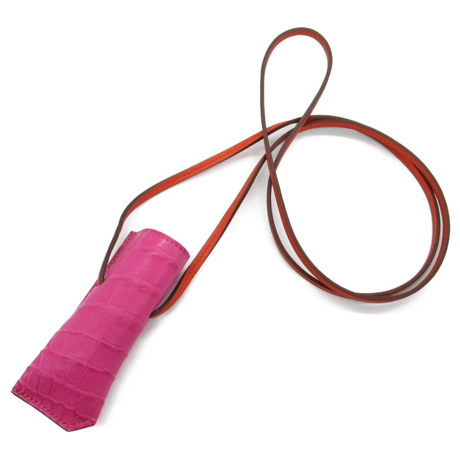 Hermès Hermes Kiss Holder Alligator Matte Swift Accessory Pink Leather  ref.2298384