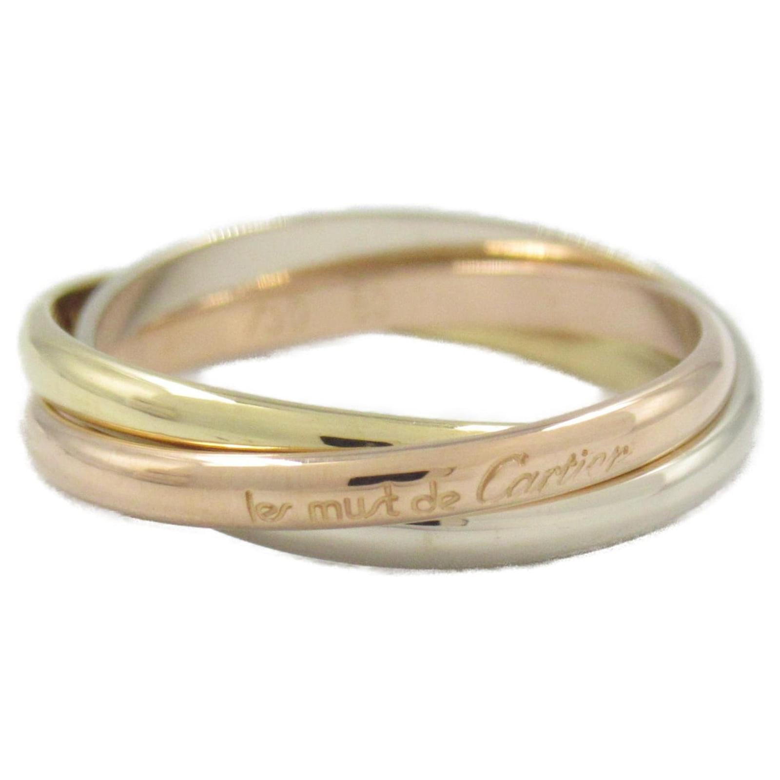 Cartier Trinity Ring Au750 Ring Size 9.5 Golden Metal  ref.2298068