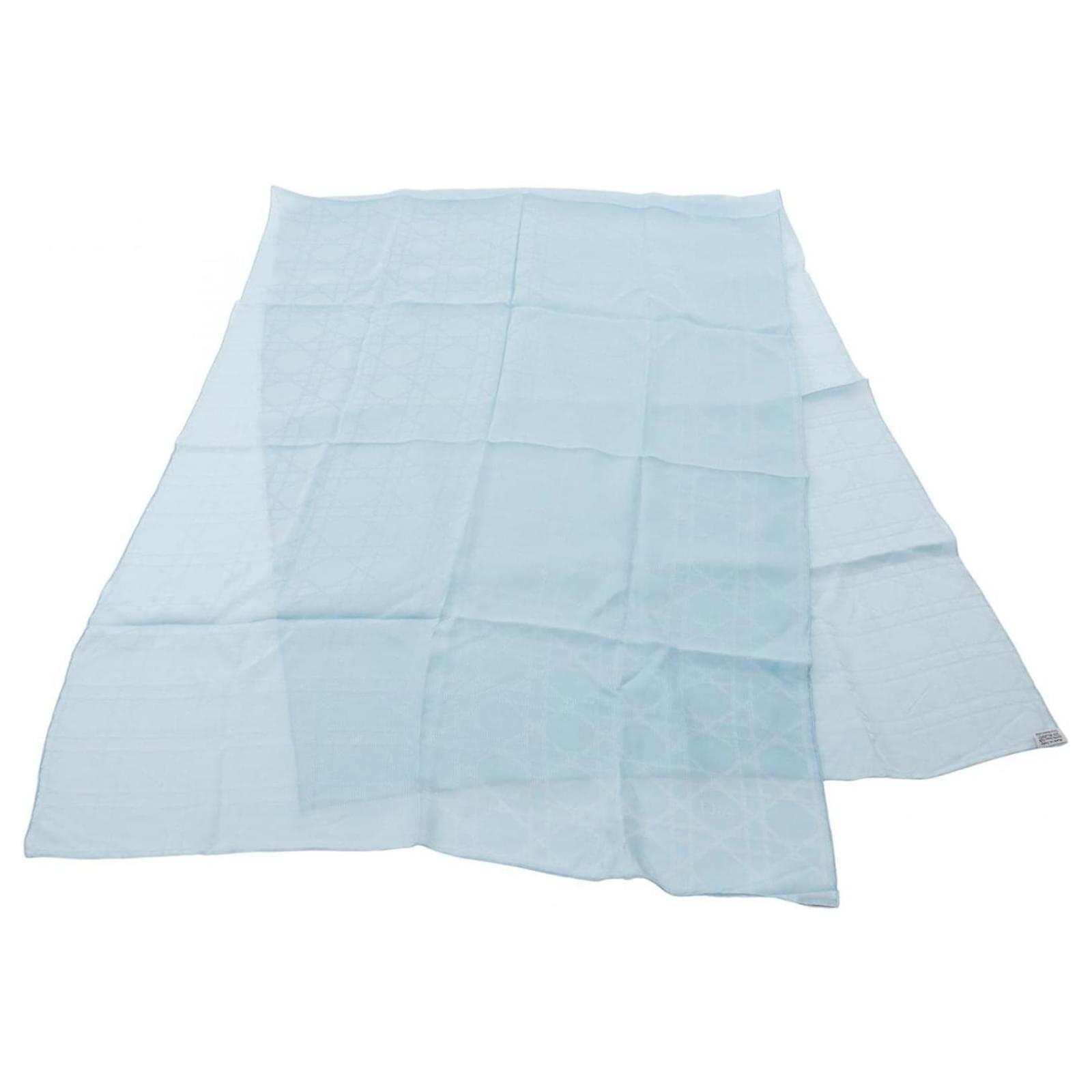 Christian Dior Blue Silk Scarf  ref.2296786