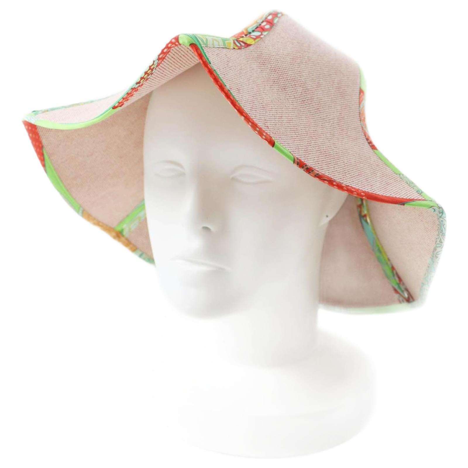 Autre Marque HERMES petit h cotton silk tulip hat Red  ref.2315646