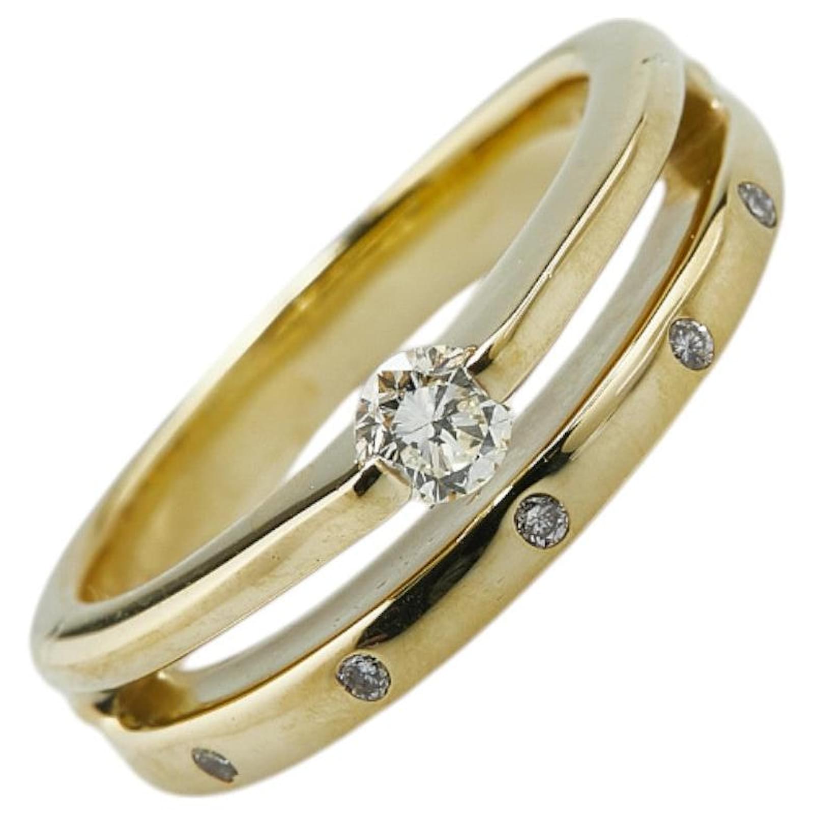 Autre Marque K18YG Yellow Gold Diamond Ring Golden  ref.2308888