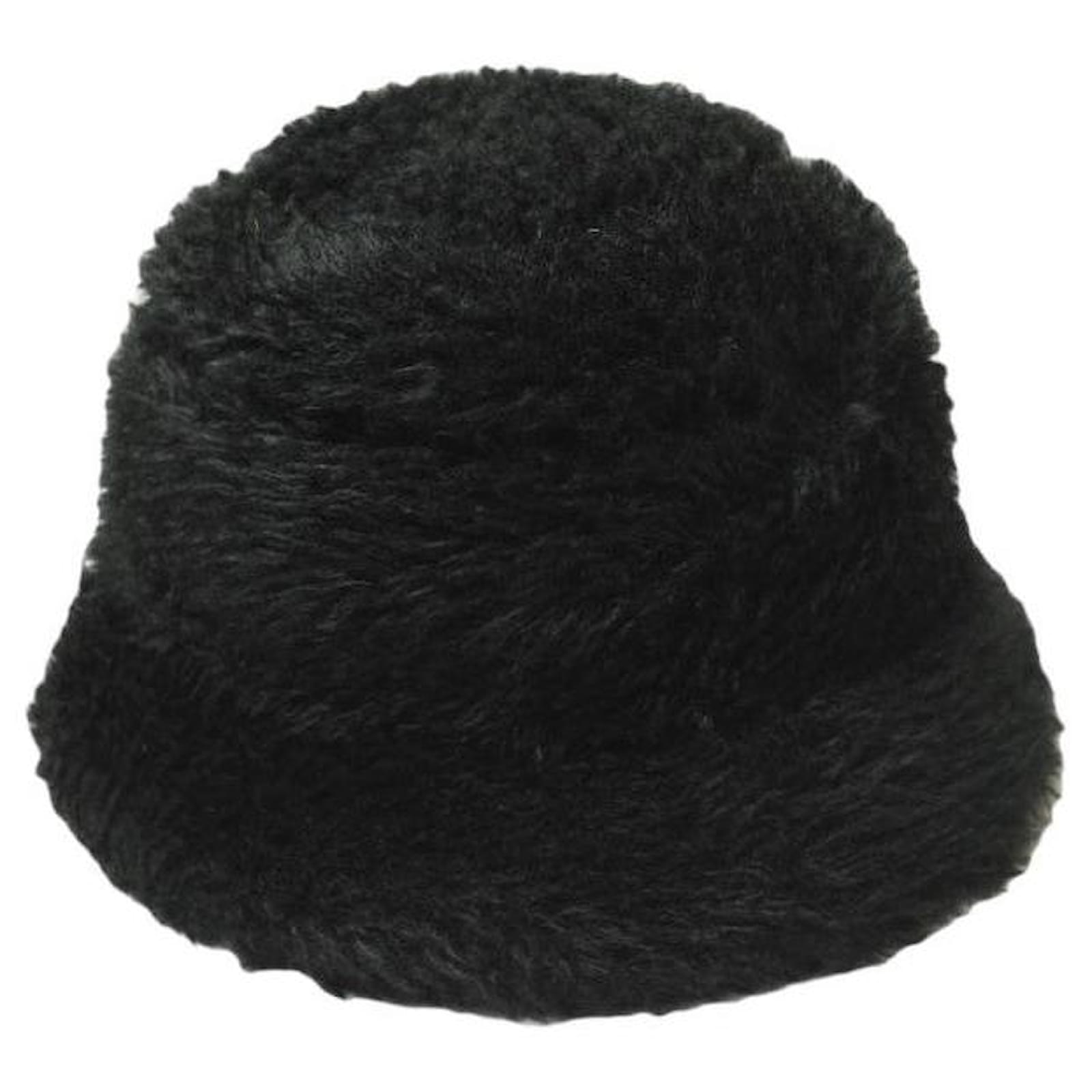 Autre Marque GRILLO Fake Fur Hat Black Polyester  ref.2302169