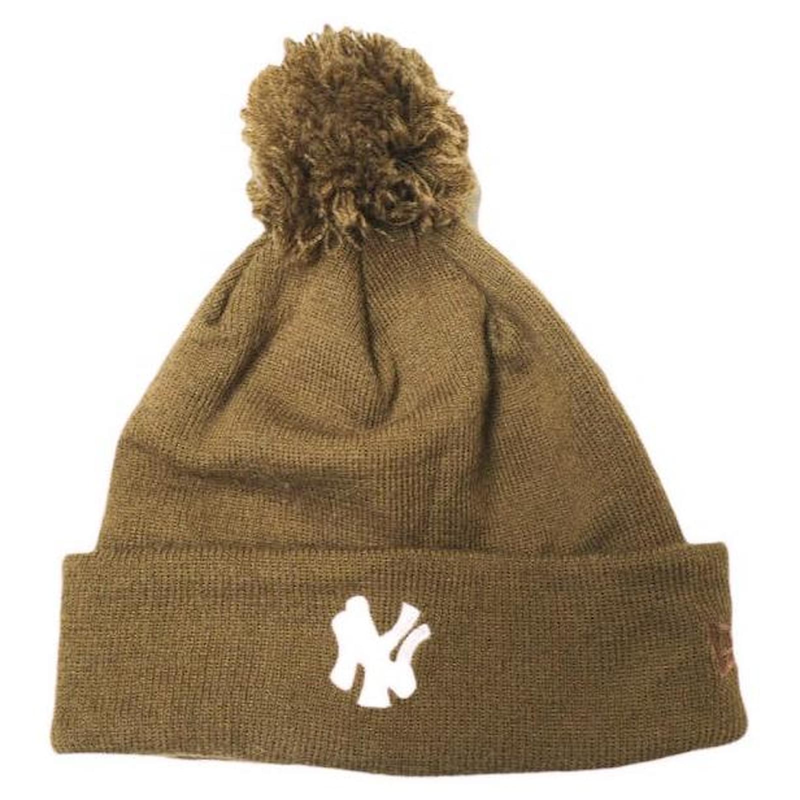 Autre Marque NEW ERA × BEAMS BOY NY Knit Cap Limited Brown Polyester Acrylic  ref.2302103