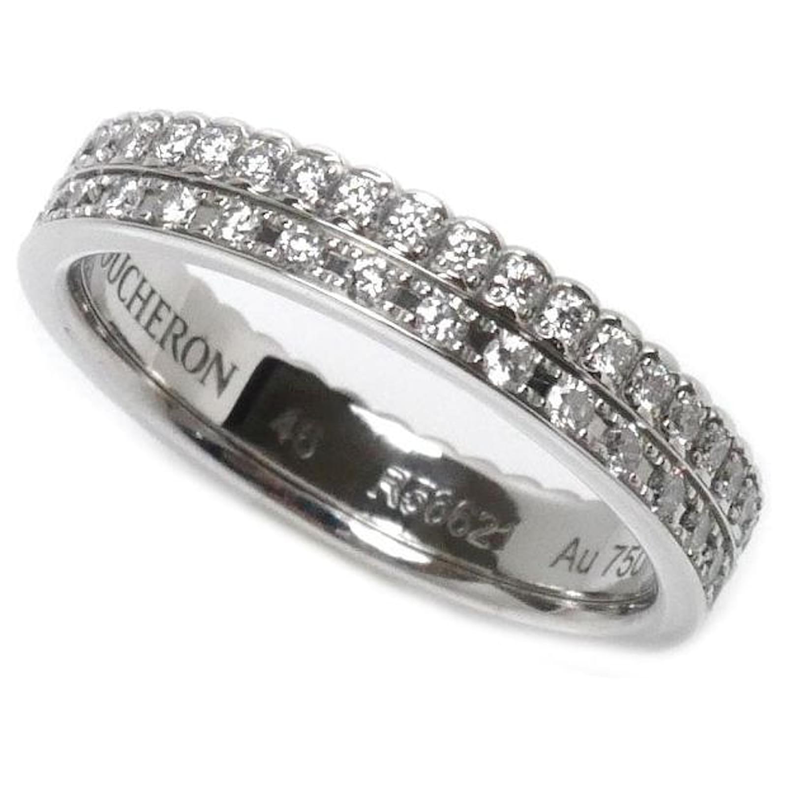 Boucheron K18WG White Gold Diamond Ring Metal  ref.2293628