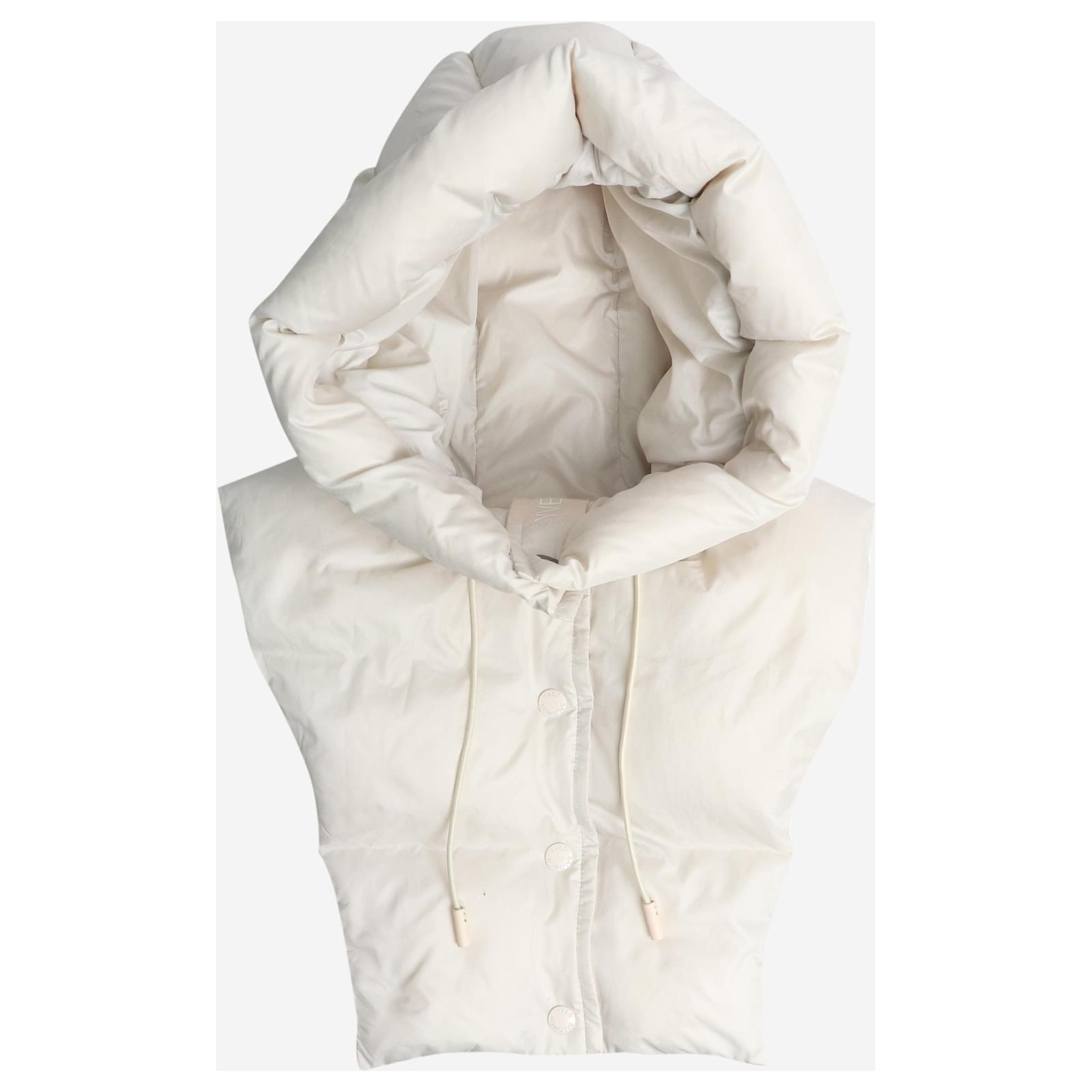 Yves Salomon White puffer hood Polyester  ref.2081261