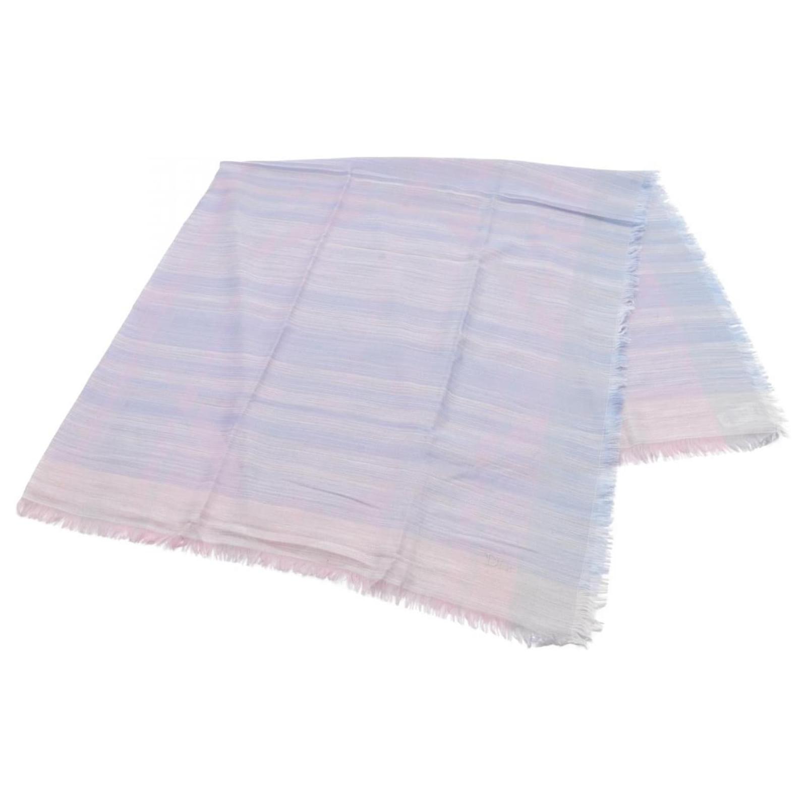 Dior Stole Wool Silk Cashmere Stole Pink Blue Multiple colors  ref.2292193
