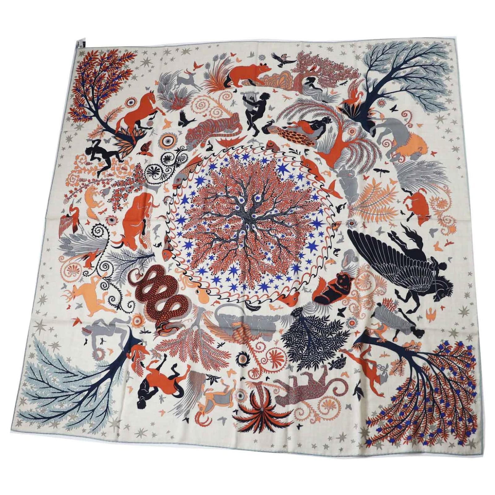 Hermès Hermes Carre 140 Cashmere Silk Scarf Beige  ref.2291971