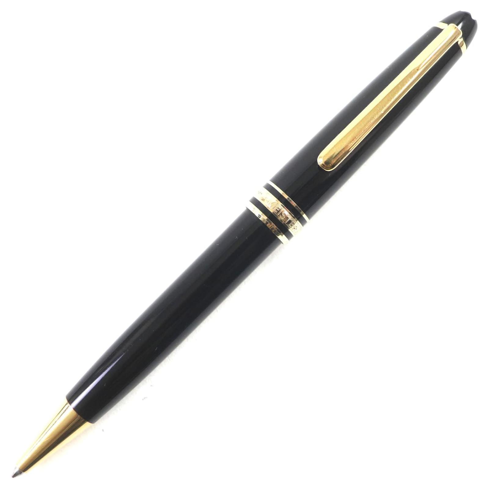 Montblanc Meisterstuck Ballpoint Pen Black Gold  ref.1701629