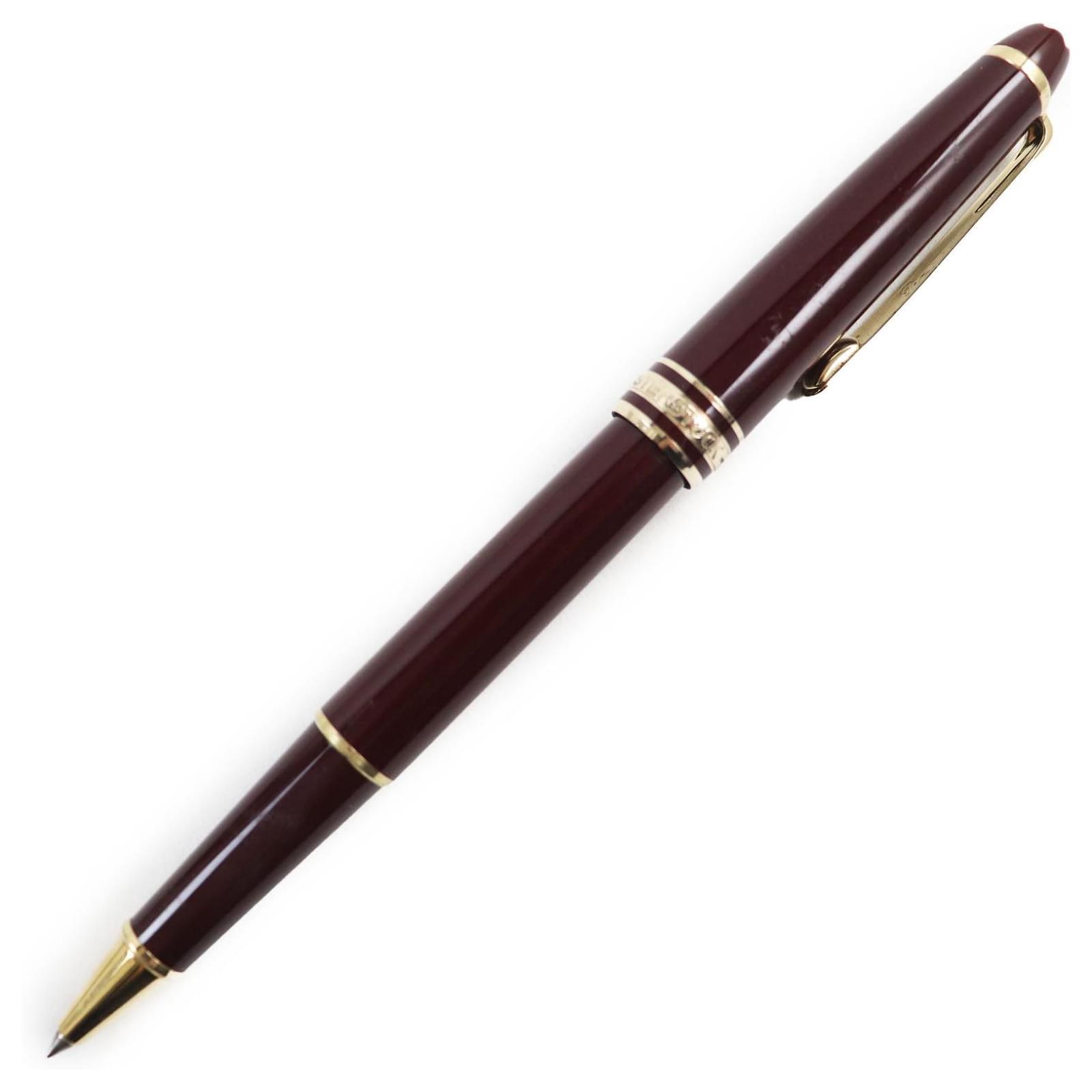 Montblanc Meisterstuck Ballpoint Pen Bordeaux Gold  ref.1743871
