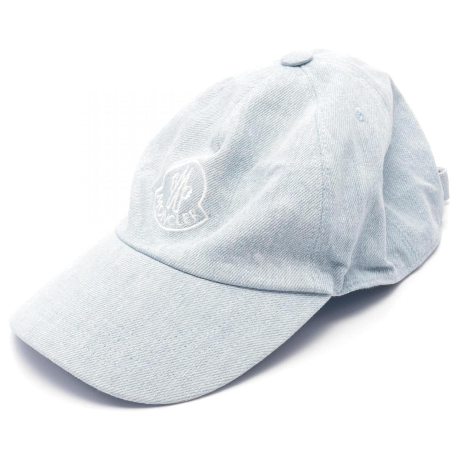 Moncler 3B00041 Denim Baseball Cap Blue  ref.2291728