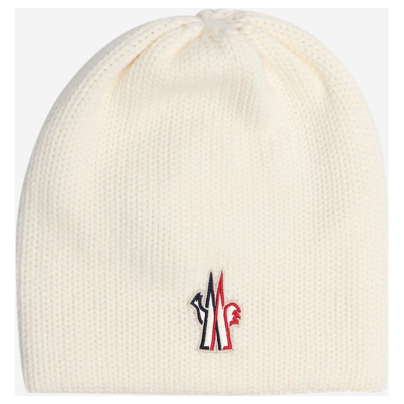 Moncler Cream Grenoble beanie Wool  ref.2066546